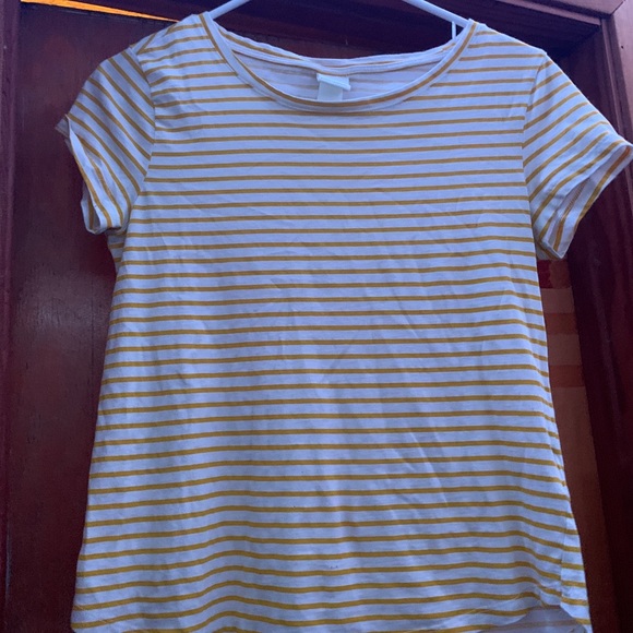 H&M Tops - Yellow H&M stripped shirt